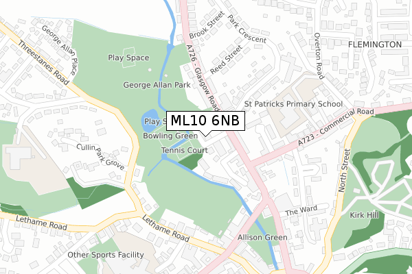 ML10 6NB map - large scale - OS Open Zoomstack (Ordnance Survey)