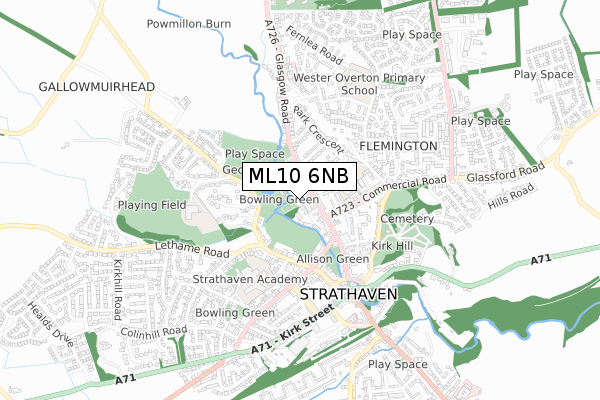 ML10 6NB map - small scale - OS Open Zoomstack (Ordnance Survey)