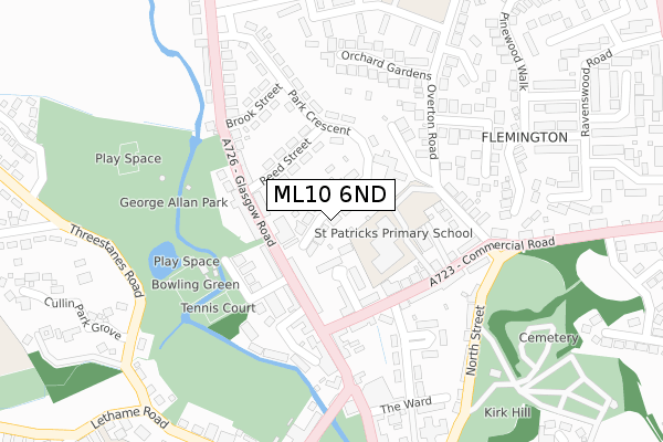 ML10 6ND map - large scale - OS Open Zoomstack (Ordnance Survey)