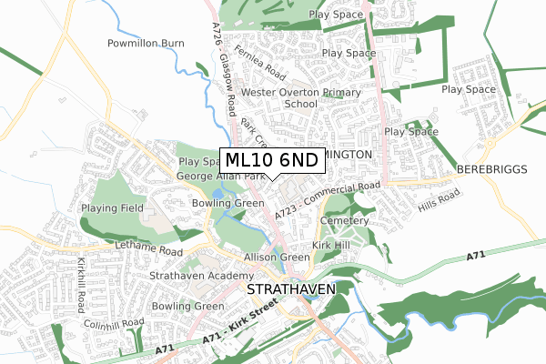 ML10 6ND map - small scale - OS Open Zoomstack (Ordnance Survey)