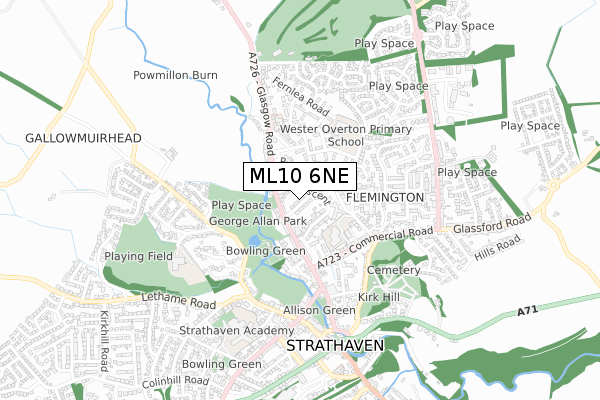 ML10 6NE map - small scale - OS Open Zoomstack (Ordnance Survey)