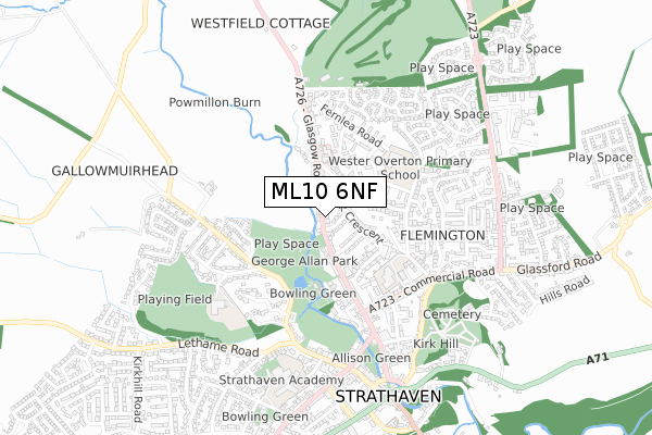 ML10 6NF map - small scale - OS Open Zoomstack (Ordnance Survey)