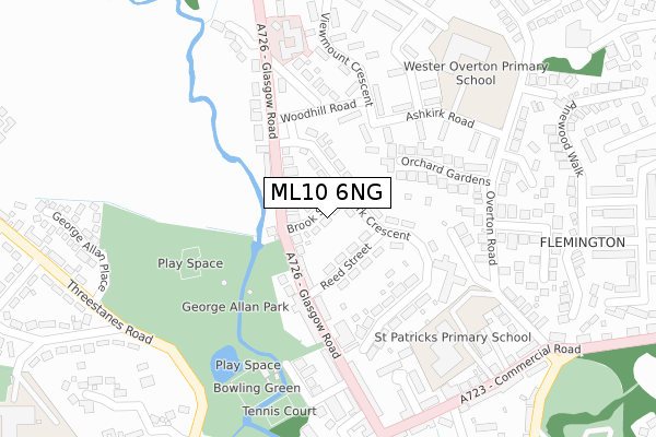 ML10 6NG map - large scale - OS Open Zoomstack (Ordnance Survey)