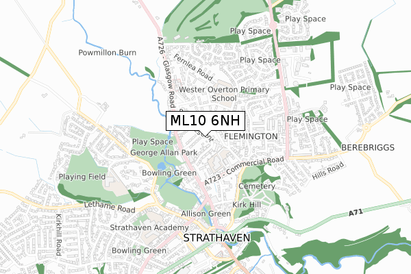 ML10 6NH map - small scale - OS Open Zoomstack (Ordnance Survey)