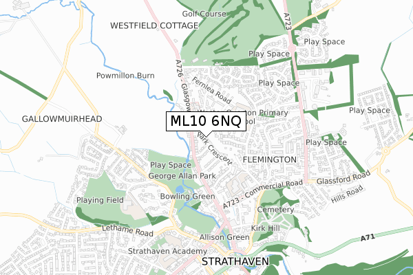 ML10 6NQ map - small scale - OS Open Zoomstack (Ordnance Survey)