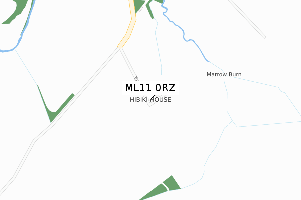 ML11 0RZ map - large scale - OS Open Zoomstack (Ordnance Survey)