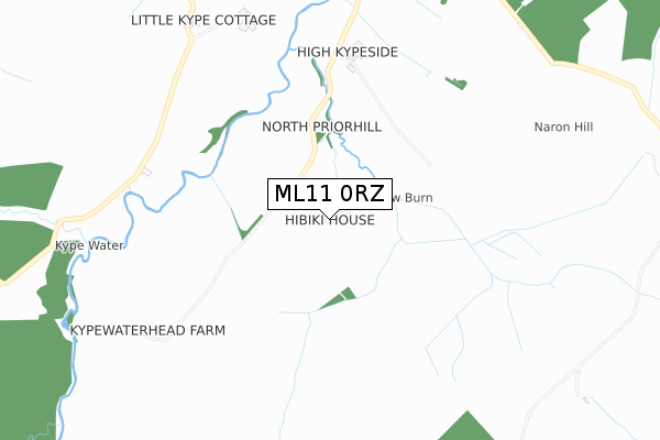 ML11 0RZ map - small scale - OS Open Zoomstack (Ordnance Survey)