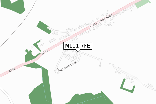 ML11 7FE map - large scale - OS Open Zoomstack (Ordnance Survey)