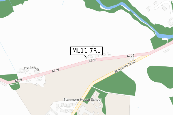 ML11 7RL map - large scale - OS Open Zoomstack (Ordnance Survey)