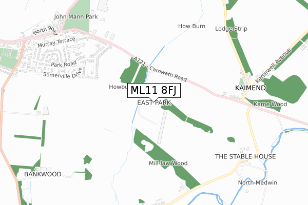 ML11 8FJ map - small scale - OS Open Zoomstack (Ordnance Survey)