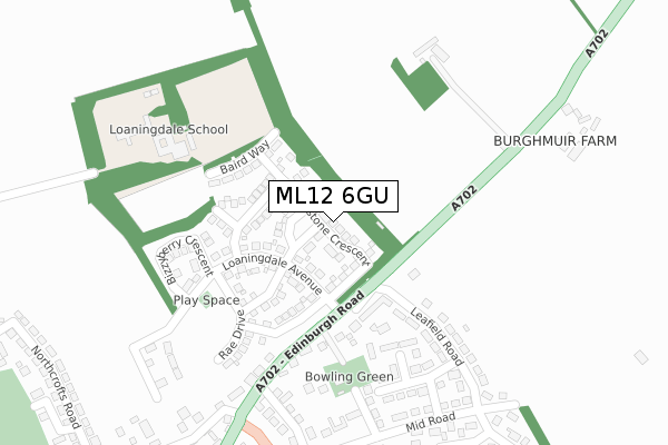 ML12 6GU map - large scale - OS Open Zoomstack (Ordnance Survey)