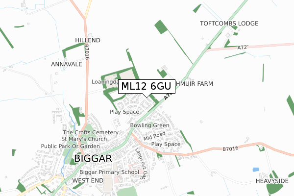 ML12 6GU map - small scale - OS Open Zoomstack (Ordnance Survey)