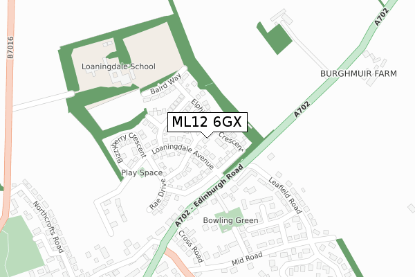 ML12 6GX map - large scale - OS Open Zoomstack (Ordnance Survey)