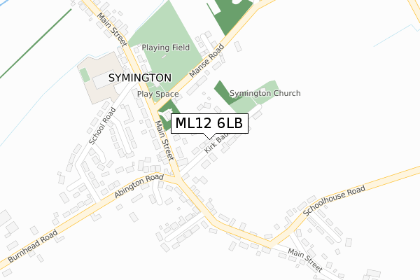 ML12 6LB map - large scale - OS Open Zoomstack (Ordnance Survey)