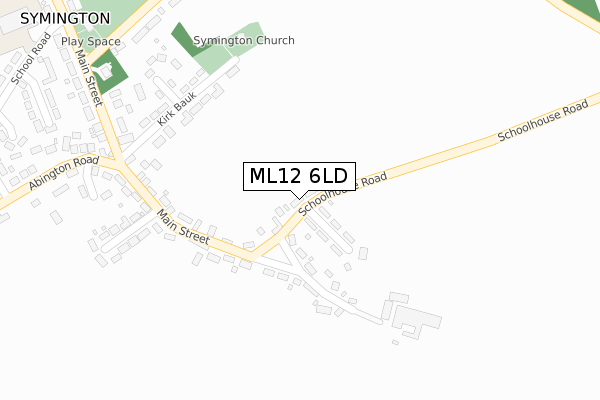 ML12 6LD map - large scale - OS Open Zoomstack (Ordnance Survey)
