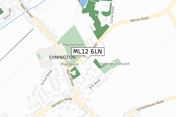 ML12 6LN map - large scale - OS Open Zoomstack (Ordnance Survey)