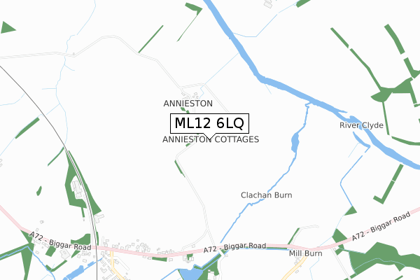 ML12 6LQ map - small scale - OS Open Zoomstack (Ordnance Survey) ML12 6LQ map - small scale - OS Open Zoomstack (Ordnance Survey)