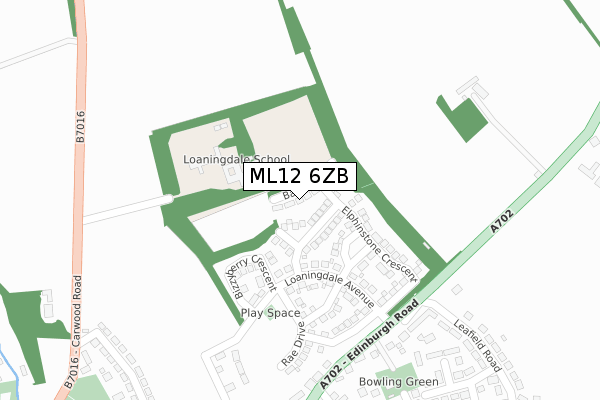 ML12 6ZB map - large scale - OS Open Zoomstack (Ordnance Survey)