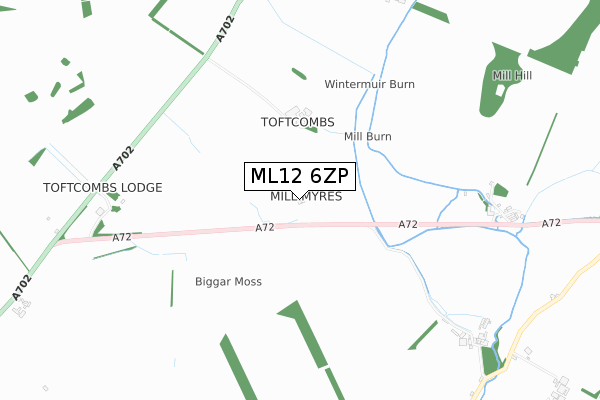 ML12 6ZP map - small scale - OS Open Zoomstack (Ordnance Survey)