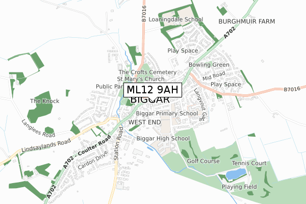 ML12 9AH map - small scale - OS Open Zoomstack (Ordnance Survey)