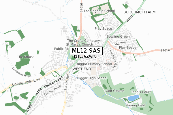 ML12 9AS map - small scale - OS Open Zoomstack (Ordnance Survey)