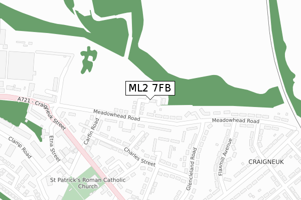 ML2 7FB map - large scale - OS Open Zoomstack (Ordnance Survey)
