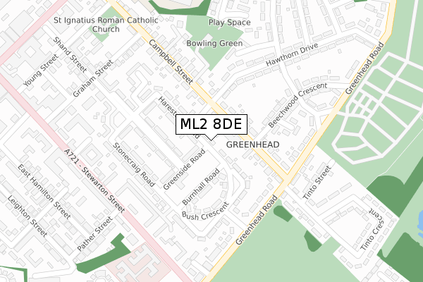 ML2 8DE map - large scale - OS Open Zoomstack (Ordnance Survey)