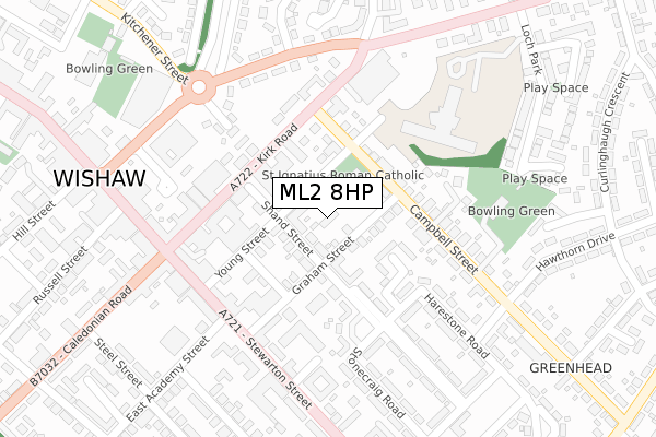 ML2 8HP map - large scale - OS Open Zoomstack (Ordnance Survey)
