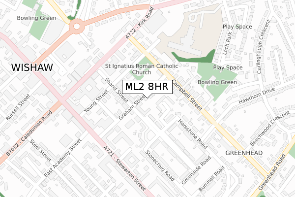ML2 8HR map - large scale - OS Open Zoomstack (Ordnance Survey)