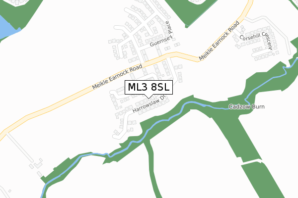 ML3 8SL map - large scale - OS Open Zoomstack (Ordnance Survey)