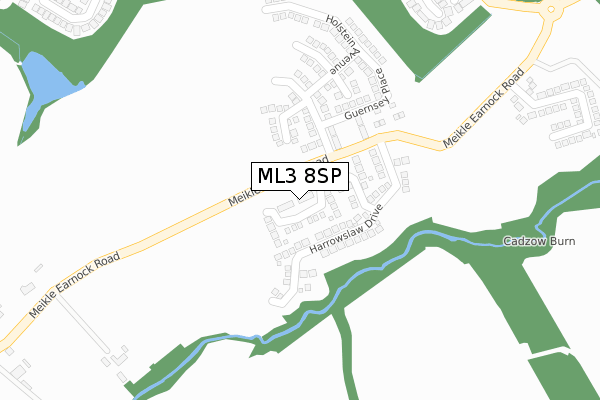 ML3 8SP map - large scale - OS Open Zoomstack (Ordnance Survey)