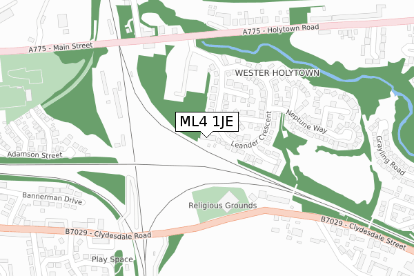 ML4 1JE map - large scale - OS Open Zoomstack (Ordnance Survey)