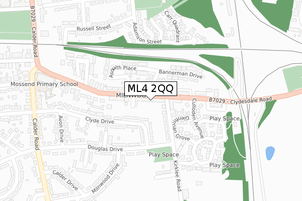 ML4 2QQ map - large scale - OS Open Zoomstack (Ordnance Survey)