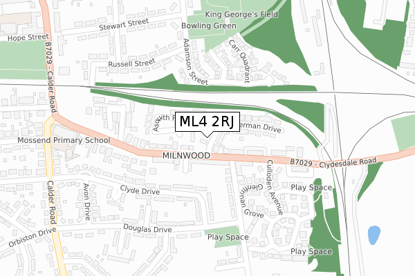 ML4 2RJ map - large scale - OS Open Zoomstack (Ordnance Survey)