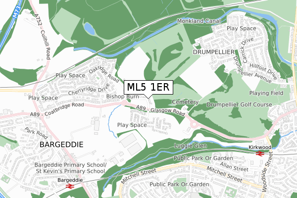ML5 1ER map - small scale - OS Open Zoomstack (Ordnance Survey)