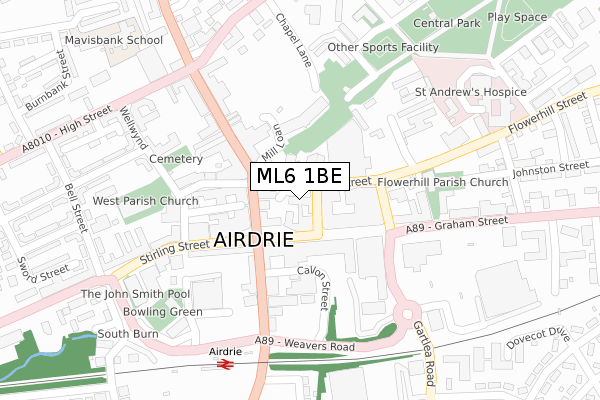 ML6 1BE map - large scale - OS Open Zoomstack (Ordnance Survey) ML6 1BE map - large scale - OS Open Zoomstack (Ordnance Survey)