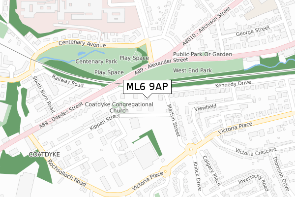 ML6 9AP map - large scale - OS Open Zoomstack (Ordnance Survey)