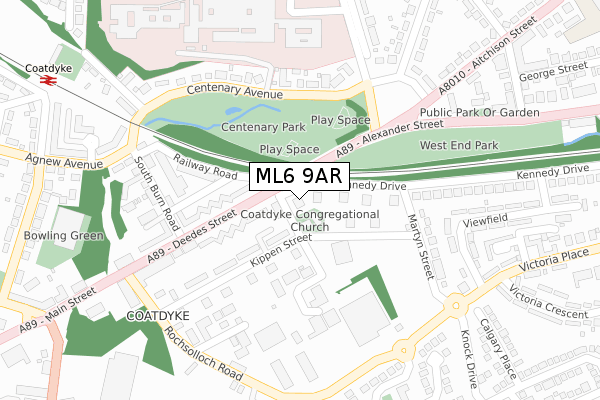 ML6 9AR map - large scale - OS Open Zoomstack (Ordnance Survey)