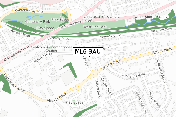 ML6 9AU map - large scale - OS Open Zoomstack (Ordnance Survey) ML6 9AU map - large scale - OS Open Zoomstack (Ordnance Survey)