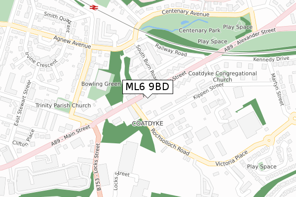 ML6 9BD map - large scale - OS Open Zoomstack (Ordnance Survey)
