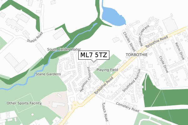 ML7 5TZ map - large scale - OS Open Zoomstack (Ordnance Survey)
