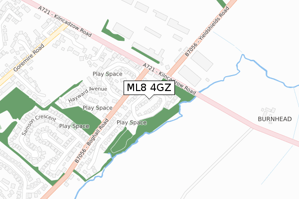 ML8 4GZ map - large scale - OS Open Zoomstack (Ordnance Survey)