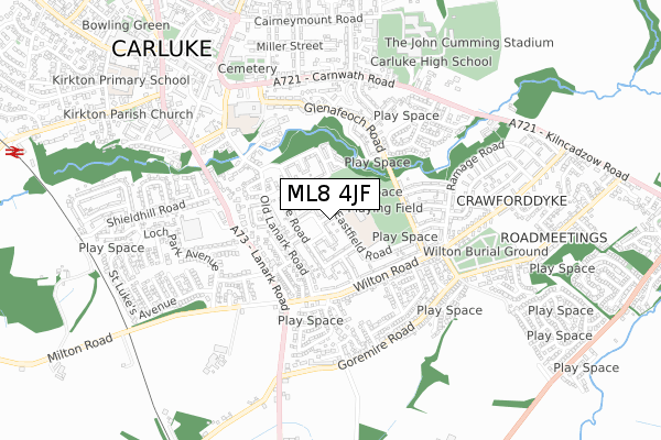 ML8 4JF map - small scale - OS Open Zoomstack (Ordnance Survey) ML8 4JF map - small scale - OS Open Zoomstack (Ordnance Survey)