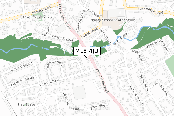 ML8 4JU map - large scale - OS Open Zoomstack (Ordnance Survey) ML8 4JU map - large scale - OS Open Zoomstack (Ordnance Survey)