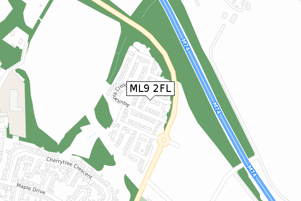 ML9 2FL map - large scale - OS Open Zoomstack (Ordnance Survey)