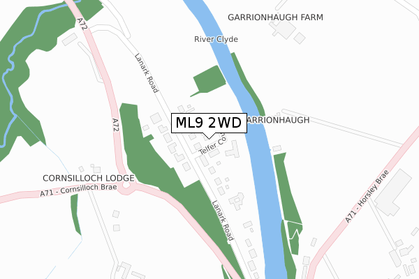 ML9 2WD map - large scale - OS Open Zoomstack (Ordnance Survey)