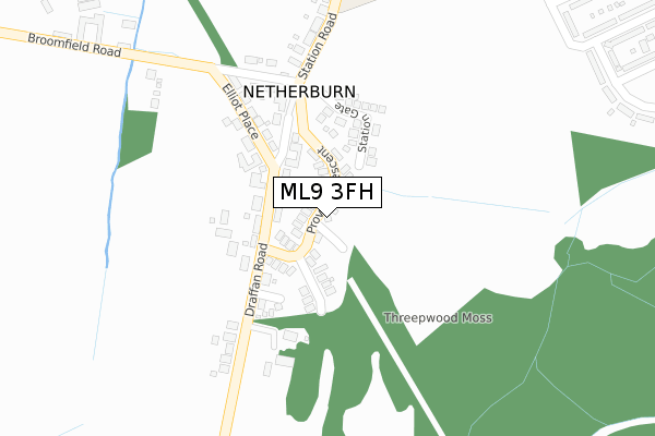 ML9 3FH map - large scale - OS Open Zoomstack (Ordnance Survey)
