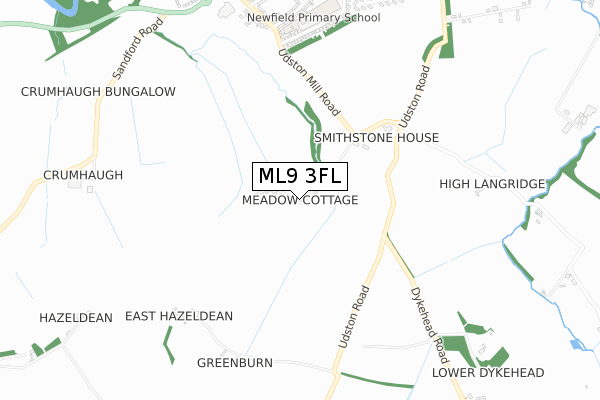 ML9 3FL map - small scale - OS Open Zoomstack (Ordnance Survey)
