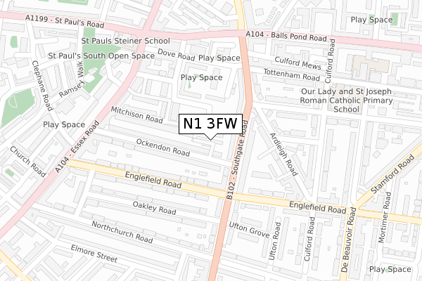 N1 3FW map - large scale - OS Open Zoomstack (Ordnance Survey) N1 3FW map - large scale - OS Open Zoomstack (Ordnance Survey)