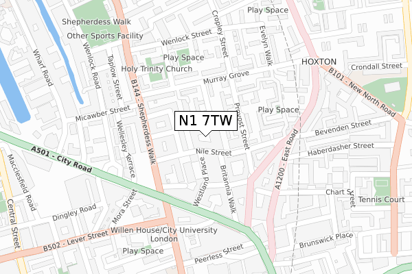 N1 7TW map - large scale - OS Open Zoomstack (Ordnance Survey) N1 7TW map - large scale - OS Open Zoomstack (Ordnance Survey)